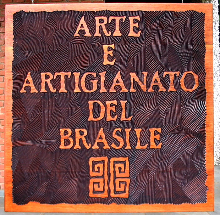 Arte e Artigianato del Brasile - Identificao da loja de artesanato do Brasil RECANTO DO BRASIL - Roma - Itlia